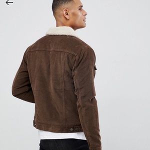 NEW LOOK CORDUROY JACKET WITH BORG LINING